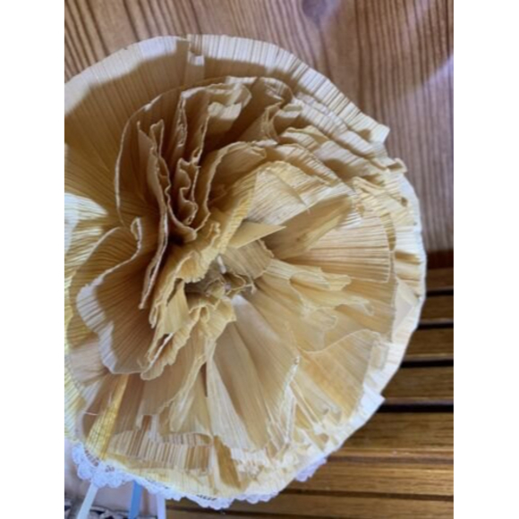 EUC Vtg Nan’s corn husk dolls, Bride W/bouquet, 1991, Lace, Curled Hair, Unique - Picture 10 of 11